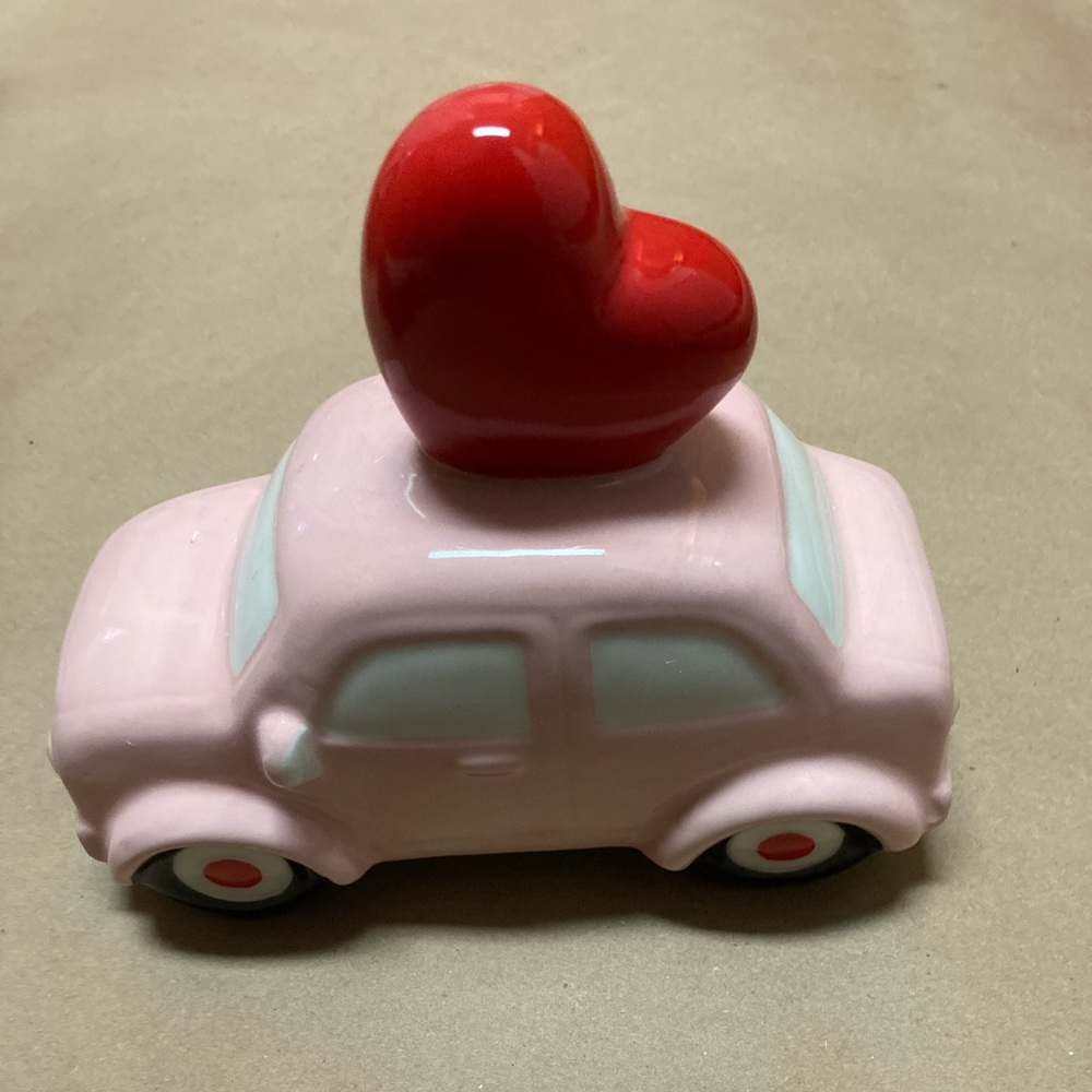 Spritz Target Ceramic Valentine's Day Car Love Bug Pink Red Heart Tier Tray Deco - Picture 2 of 5